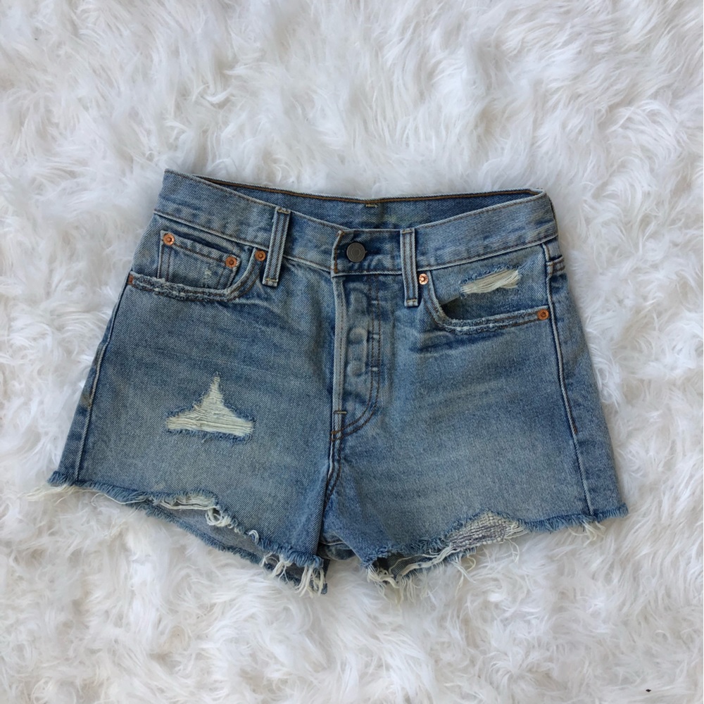 Vintage Levi Light Jean Short Wedgie Fit Mid Rise Size 26